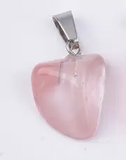 Cherry Quartz - Small Free Form Tumbled Stone Necklace