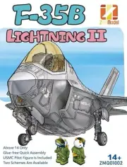 ZIMI MODEL F35B Lightning II Bubbletop Fighter w/Pilot Fig #1002 USA