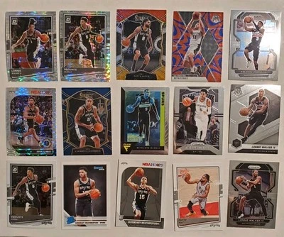(45) San Antonio Spurs Basketball Card Lot With Parallels & Rookies