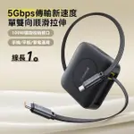 【BASEUS倍思】100W 1米長TYPE-C TO TYPE-C 高速5GB傳輸NOMOS伸縮數據線CB000090