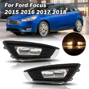 Set Front Fog Light Driving Lamps W/Cover Bezel For Ford Focus 2015 2016 17-2018 (for: Ford)