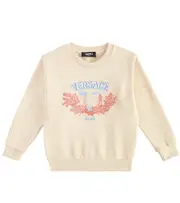 [Versace Kids] Versace Kids Logo cotton jersey sweatshirt Y 8 beige