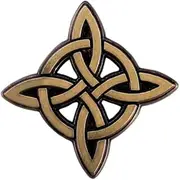 [Pinstant] Celtic Knot Symbol Medieval Interlocking Pattern Star Welsh Gaelic Cornish Insular Art Christian Design 1.2" Enamel Pin Badge, 1.2 Inches, Enamel, enamel