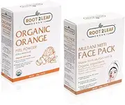 Root2leaf Organic Orange Peel Powder & Fuller Earth Powder | Bentonite Clay For Skin Pore Purifying Face Mask & Dirt Remover for Men and Women (100 Gms)