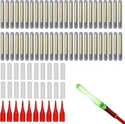 Night Fishing Glow Sticks, 50X Fishing Green Fluorescent Light, Sturdy High Brightness Thick Light Sticks Rod Tip for Trout, Bass, Salmon