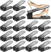 Aonvmdis Shoe Slots Organizer Adjustable Shoe Stackers Double Deck Shoe Rack Holder Shoe Rack Storage Space Saver for Closet Organization