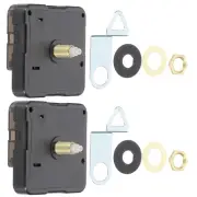 2 Set Clock Mechanism Replacement, Quartz Clock Mechanism Shaft 0.71in with Hook
