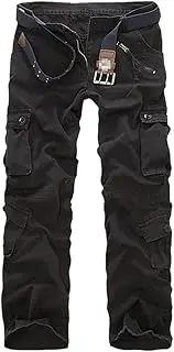 [Haitpant] Men's Cargo Pants Casual Loose Multi Pocket Military Pants Long Trousers Camo Joggers Plus Size
