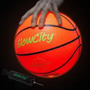 Glow in the Dark Basketball for Teen Boy - Glowing Red Basket Ball, Light up LED