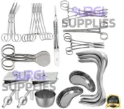 24 Pcs Delivery Set Gynecology Dissecting Basic Surgery Set Surgical Instrument