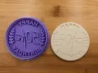 HAPPY 50th BIRTHDAY Cookie Cutter Embosser 50 Fifty Fondant Stamp