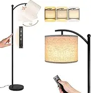 ZEZELIFE Arc Floor Lamps for Living Room, Touch & Remote Control Led Floor Lamp, 10W 900LM Modern Floor Lamp, Adjustable Stepless Brightness Standing Lamp, Floor Lamps for Bedroom, Apartment & Office