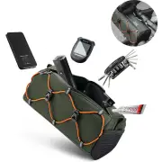 ROCKBROS 2.2L Cycling Bicycle Front Bag 100% Polyester Three-point Fixation Stability High-visibility Reflectors Portabl