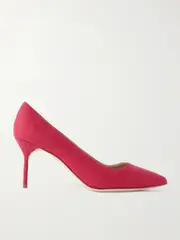[Manolo Blahnik] Manolo Blahnik - Bb 70 Canvas Pumps - Red - IT38.5 IT 38.5 Red