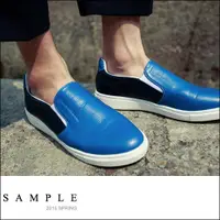 在飛比找蝦皮購物優惠-現貨 便鞋【SA11533】韓國製 藍黑配色壓紋懶人鞋