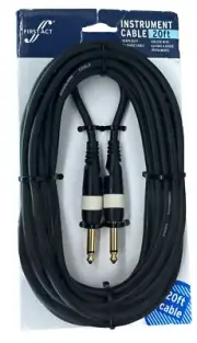 First Act Instrument Cable 20ft. Heavy Duty 20- Gauge—Guitars, Basses, Keyboards