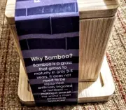 Double Dipper Salt Spice Boxes with Spoons and Tray Totally Bamboo