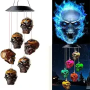 Wind Yard Solar Light Halloween Garden Decor Powered Outdoor Chime Home Decor