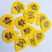 Dunlop Tortex Jazz III XL guitar picks 12 Picks .73mm (yellow)