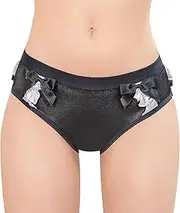 [LittleForBig] Women's Ladies Soft Underwear Comfortable Hipster Briefs Pretty Satin Ruffled Lace Bow Panties