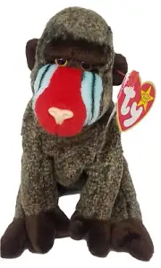Vintage Retired Ty Beanie Baby Cheeks The Baboon Monkey Retired 1999