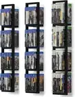 Black Floating Wall Shelves 34" Video Games CD DVD Storage Shelves,Cube Storage