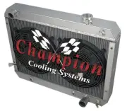 RN Champion 3 Row Radiator,12" Fans-1963-1965 Chevrolet Chevy II Nova Factory V8