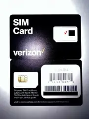 NEW Verizon Wireless 5G & 4G LTE SIM Card Triple Cut All 3 Sizes (3-in-1), Nano