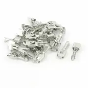 30Pcs 6.3mm Metal Crimp Terminal Female Spade Connector Replacement ✦KD