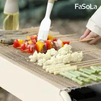 在飛比找momo購物網優惠-【FaSoLa】多用途可剪裁耐高溫不易沾玻璃纖維燒烤墊 烤肉