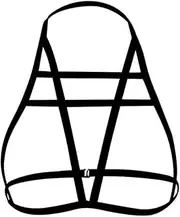 [Generic] Fishnet Stockings for Women Lingerie Sexy Women Ladies Hollow Strappy Bra Cage Crop Top Bustier Tops Bridal Garter