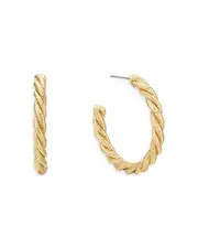 Ettika Spun Strands Hoop Earrings