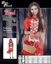 Dead Riding Hood Zombie Girls Costume
