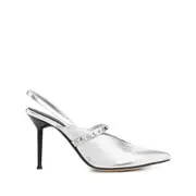 [Alexander Mcqueen] Alexander Mcqueen 90mm Revel Slingback Studded Pumps 41 IT SILVER