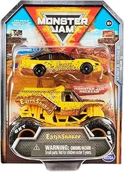 Monster Jam Official 1:64 Scale Diecast 2-Pack Series 5 Monster Truck and Race Car: Earth Shaker