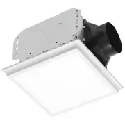 Homewerks 7141-80-G4 Bathroom Fan Integrated LED Light Ceiling Mount Exhaust ...