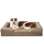 Orthopedic Dog Bed for Large Dogs, Washable Waterproof Couch With Egg-Crate F...