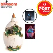 NG361 Hatching Dragon Egg with LED Light Magic Backflow Incense Burner Holder