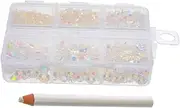 DECORNIJIA Ab Flatback Rhinestones for Nail Art DIY Crafts Premium Resin Nail Decoration for Manicure Crafts and Custom Designs
