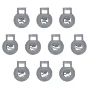 10pcs Plastic Cord Lock Single Hole Toggle Stopper Round Ball Shaped, Gray