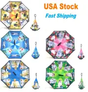 C-Handle Inverted Reverse Umbrella, Kitty/Puppy print (Inside-out, Upside-down)
