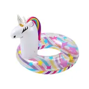 Phwj 1 Unicorn Inflatable Pool Floats for Kids, Pool Float Inflatable Pool Rings with Glitter Swimming Pool Float Toy Inflatable Swimming Ring for...