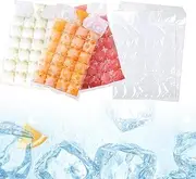 DOETYD 2 Pack 480 Ice Cube Bags, Self-Sealing Ice Cube Bags for Freez, Cocktail, Whiskey, Chilled Drinks and Baby Food