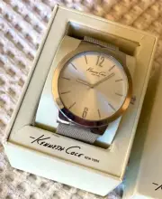 Kenneth Cole Men's Silver Dial Stainless Steel Quartz Watch, KCW3061