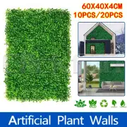 10/20X Artificial Plant Wall Panels Grass Hedge Mat Vertical Garden Ivy Foliage