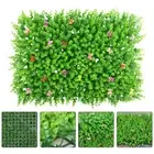 Topiary Plant Wall Hedge Mat Faux Greenery Panel Realistic Synthetic Grass Mat