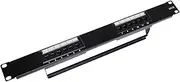 1U 12 Ports Cat5E Unshielded Wallmount or Rackmount Patch Panel UTP Ethernet Patch Panel with Cat5E Adapter Patch Panel