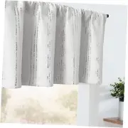 Boho Valance Blackout Silver 52"W x 16"L (Pack of 1) Boho| Silver on White