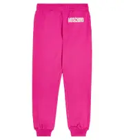 [Moschino Kids] Moschino Kids Logo cotton jersey sweatpants Y 10 pink