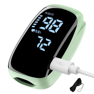 Finger Pulse Oximeter, Fingertip Blood Oxygen Saturation with Pulse Monitor R...